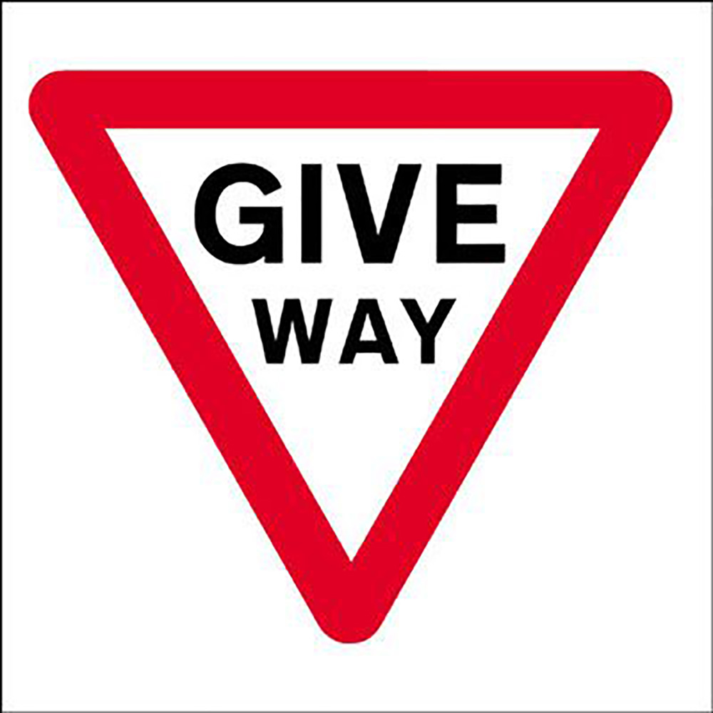 450 x 450mm Give Way traffic sign