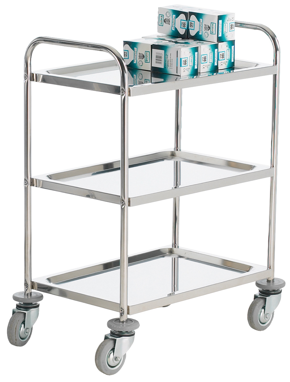 Stainless Steel Shelf Trolley - 3 Shelf