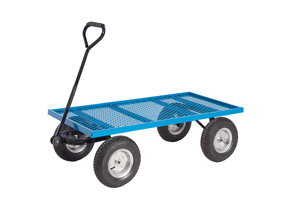 Platform Truck With Puncture Proof Reach Compliant Wheels - Mesh Base