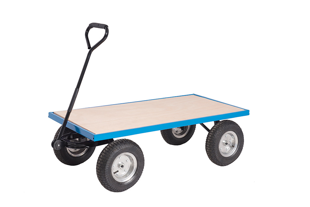 Platform Truck With Puncture Proof Reach Compliant Wheels - Plywood Base