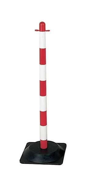 Outdoor Post with Base - Red White