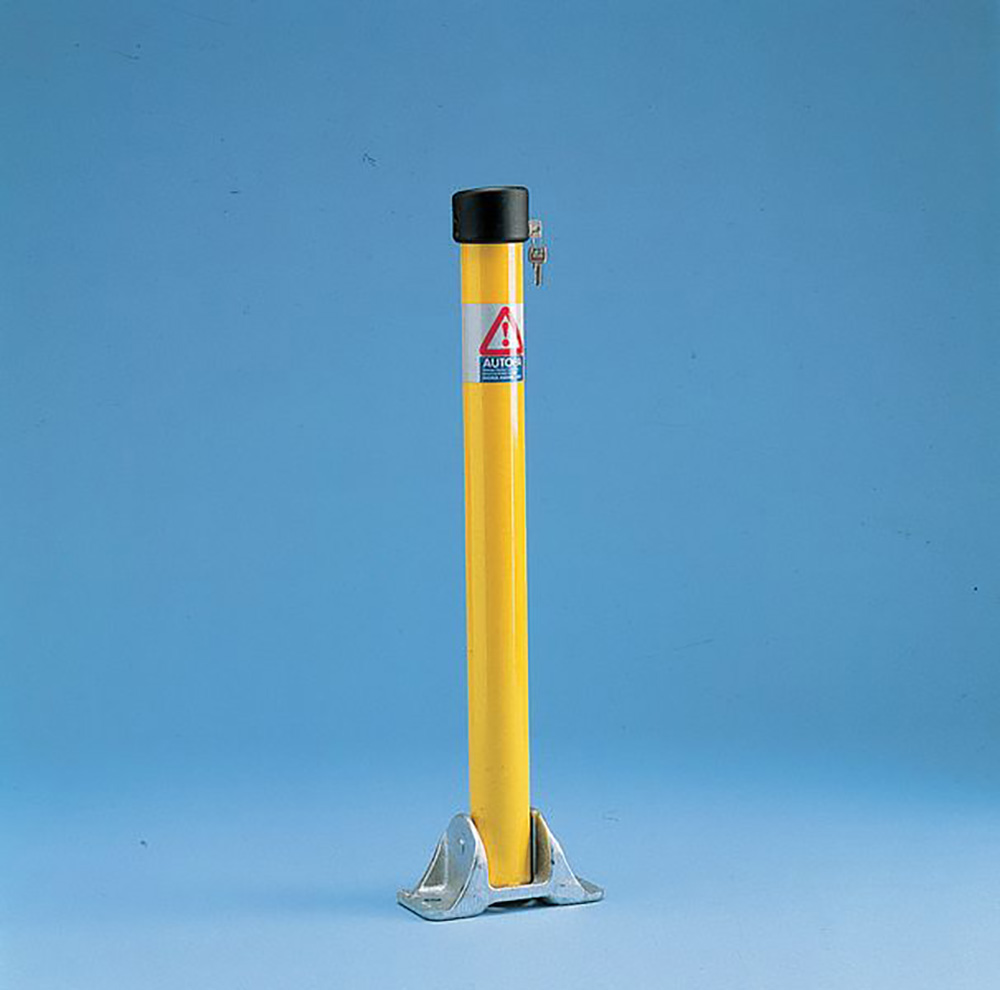 Hinged TOPLOK Parking Posts Yellow Powder Coated