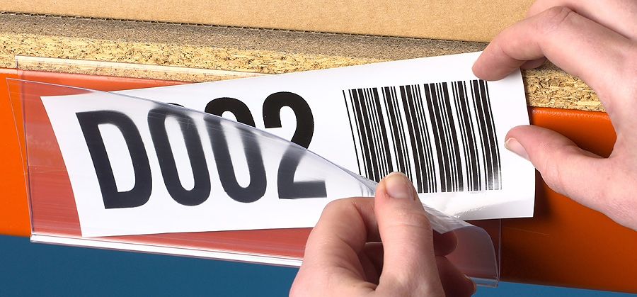 Self-Adhesive Ticket Holder - H.38mm x W.100mm - Pack of 100 - Including Card