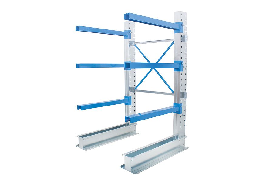 Single Sided Cantilever Racking Starter Bay - 1000mm Wide-1
