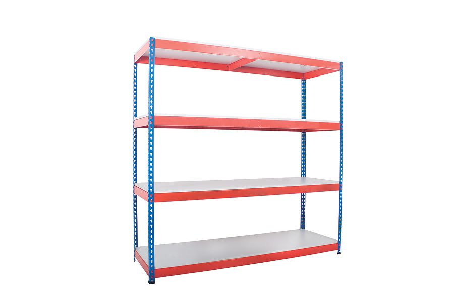 Heavy Rivet Shelving 1830 high 4 Chipboard Levels