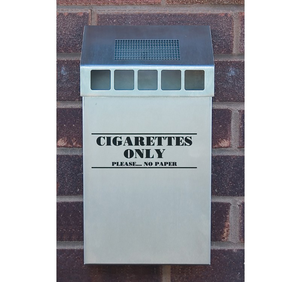 Wall Mounted Stainless Steel Cigarette Bin