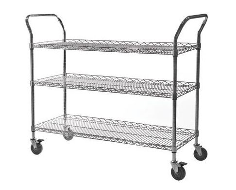 Chrome Wire Lipped Trolley