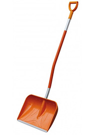 GRP snow shovel with D handle with solid aluminium edge