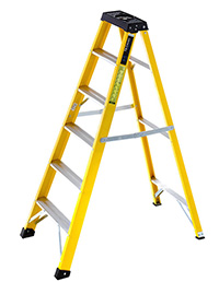 Heavy-Duty Fibreglass Swingback Step Ladder