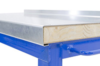 Super Heavy Duty Workbench with Steel over Wood Top 1500kg UDL