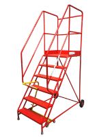 Heavy-Duty Mobile Safety Step - Punched Treads 