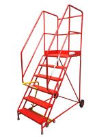 Heavy-Duty Mobile Safety Step - Punched Treads