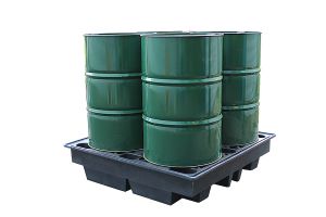 Recycled 4 Drum Spill Pallet - Sump 230 Litre