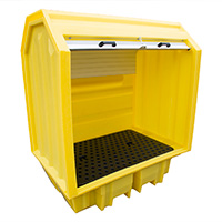 Hard Covered 2 Drum Pallet 230 Litre Bund