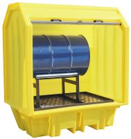 Covered 2 Drum Pallet 230 Litre Bund With Stand