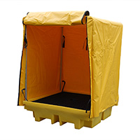 Soft Covered Bund Pallet 4 X 205 Litre Drums With Roof