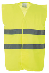 High Vis 2 Band Waistcoat - Yellow