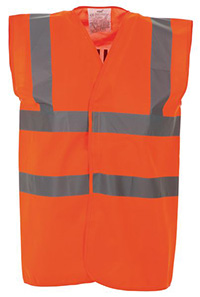 High Vis 2 Band Waistcoat - Orange Security