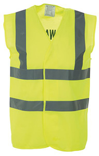High Vis 2 Band Waistcoat - Yellow Fire Warden