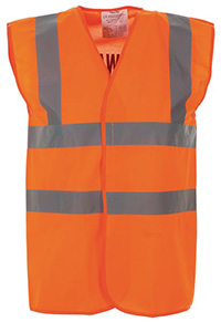 High Vis 2 Band Waistcoat - Orange Fire Warden
