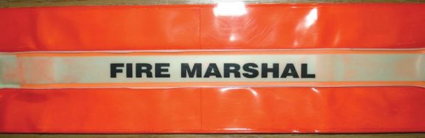 High Vis Armband - Fire Marshal Red