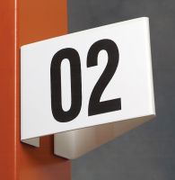 Angled Aisle Marker - H.95 x W.130mm - Self-Adhesive - Angled Design