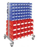Small Louvre Trolley - with 144 Plastic bins