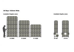 Rivet Racking Archive Storage c/w boxes