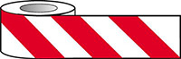 Barrier Warning Tape - 75mm x 100m - Red and White Chevron