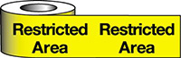 Barrier Warning Tape - 150mm x 100m - Restricted Area   Warning Tape