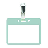 Pack of 25 Colour Coded Clip on Badges - Clear   Work Permit