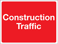 Construction Traffic Construction Sign - Rigid