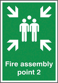 Fire Assembly Point 2 Safety Sign
