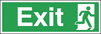 Exit Running Man Right 150x450mm 1.2mm Rigid Plastic Safety Sign