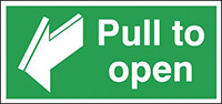 Pull To Open 1.2mm Rigid Plastic Safety Sign
