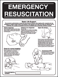 400x300mm Emergency Resuscitation Poster