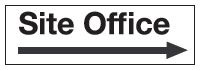 100x300mm Site office arrow right - Rigid Polypropylene
