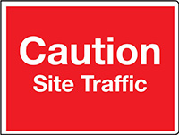 450 x 600mm Caution Site Traffic stanchion sign