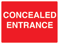 450 x 600mm Concealed Entrance stanchion sign