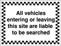 All vehicles entering or leaving this site - Rigid