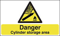 Danger Cylinder Storage Area 300x500mm Safety Sign