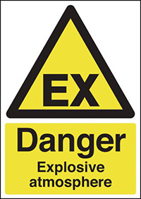 Danger Explosive Atmosphere Safety Sign