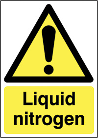 Liquid Nitrogen Safety Sign