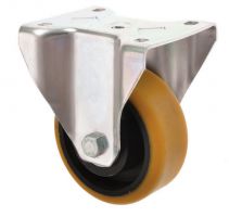 HD Steel Fixed Castor - 125mm - Polyurethane