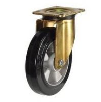 HD Steel Swivel Castor - 125mm - Rubber