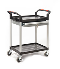  Proplaz Shelf Trolley System with Black Shelves