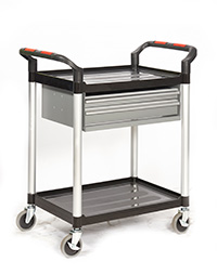  Proplaz Shelf Trolley System with Black Shelves