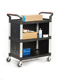  Proplaz Shelf Trolley System with Black Shelves