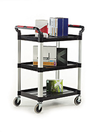 Proplaz Shelf Trolley System with Black Shelves