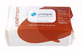 Uniwipe Washroom Pack of 100 Wipes